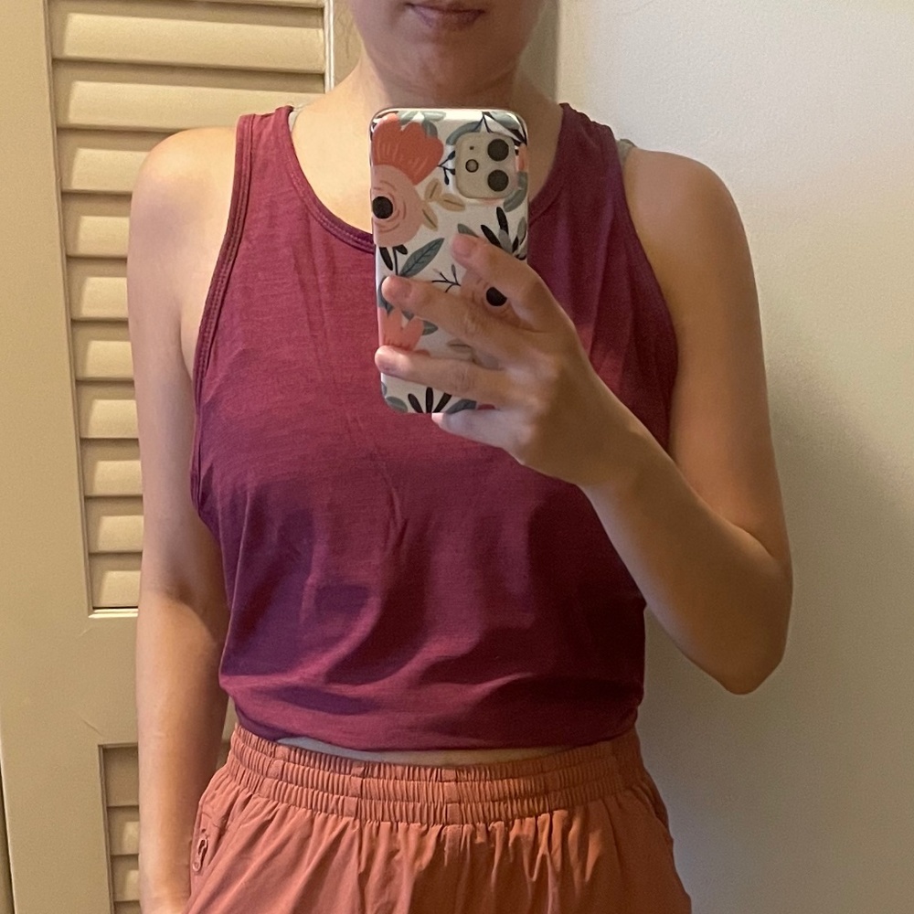 Red athletic tank